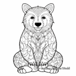 Serene Bear Spirit Animal Coloring Pages for Adults 1