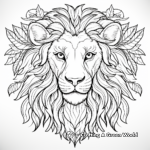 Serene Lion in its Pride Coloring Sheets 1