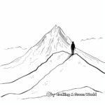 Serene Mountain Peak Coloring Pages 2