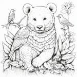 Serenely Detailed Zen Animals Coloring Pages 2