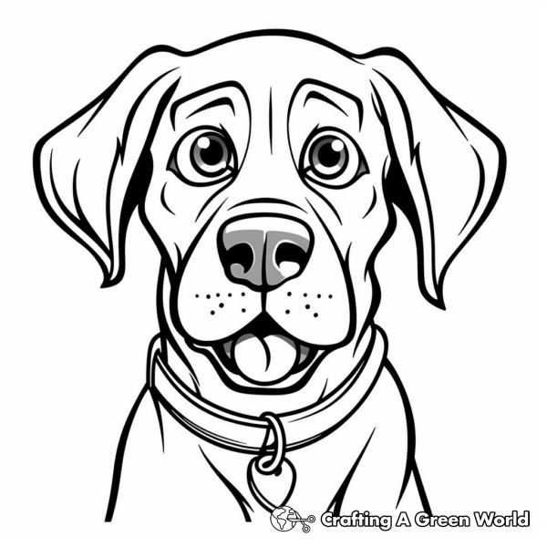 Dog Head Coloring Pages - Free &amp; Printable!