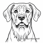 Serious Rottweiler Head Coloring Pages 2