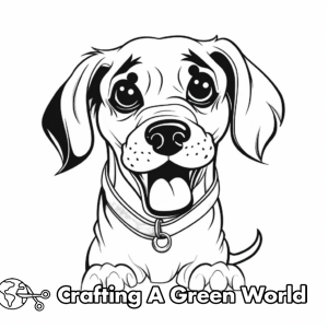 Dog Head Coloring Pages - Free &amp; Printable!