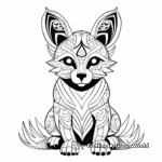 Shadowy Nocturnal Fox Coloring Pages 2