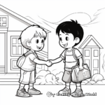 Sharing is Caring: Preschool Coloring Pages 3