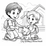Sharing is Caring: Preschool Coloring Pages 4