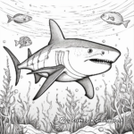 Shark Encounter: Thrilling Coloring Pages 1