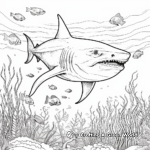 Shark Encounter: Thrilling Coloring Pages 2