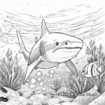 Shark Encounter: Thrilling Coloring Pages 3