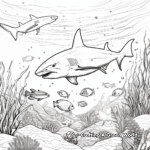 Sharks in Their Natural Habitat Coloring Pages 4