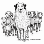 Sheep Dog Herding Sheep Coloring Pages 4