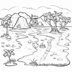 Shipwrecked Treasure Map Coloring Pages 1