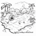 Shipwrecked Treasure Map Coloring Pages 2