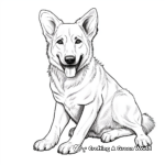 Short-Haired German Shepherd Coloring Pages 4