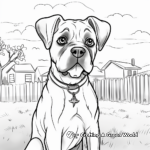 Show Dog Boxer Coloring Pages 1