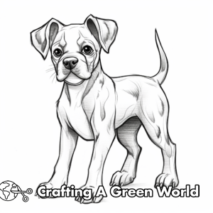 Boxer Dogs Coloring Pages - Free &amp; Printable!