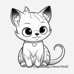 Siamese Cat with Christmas Bauble Coloring Pages 2