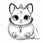Siamese Cat with Christmas Bauble Coloring Pages 3