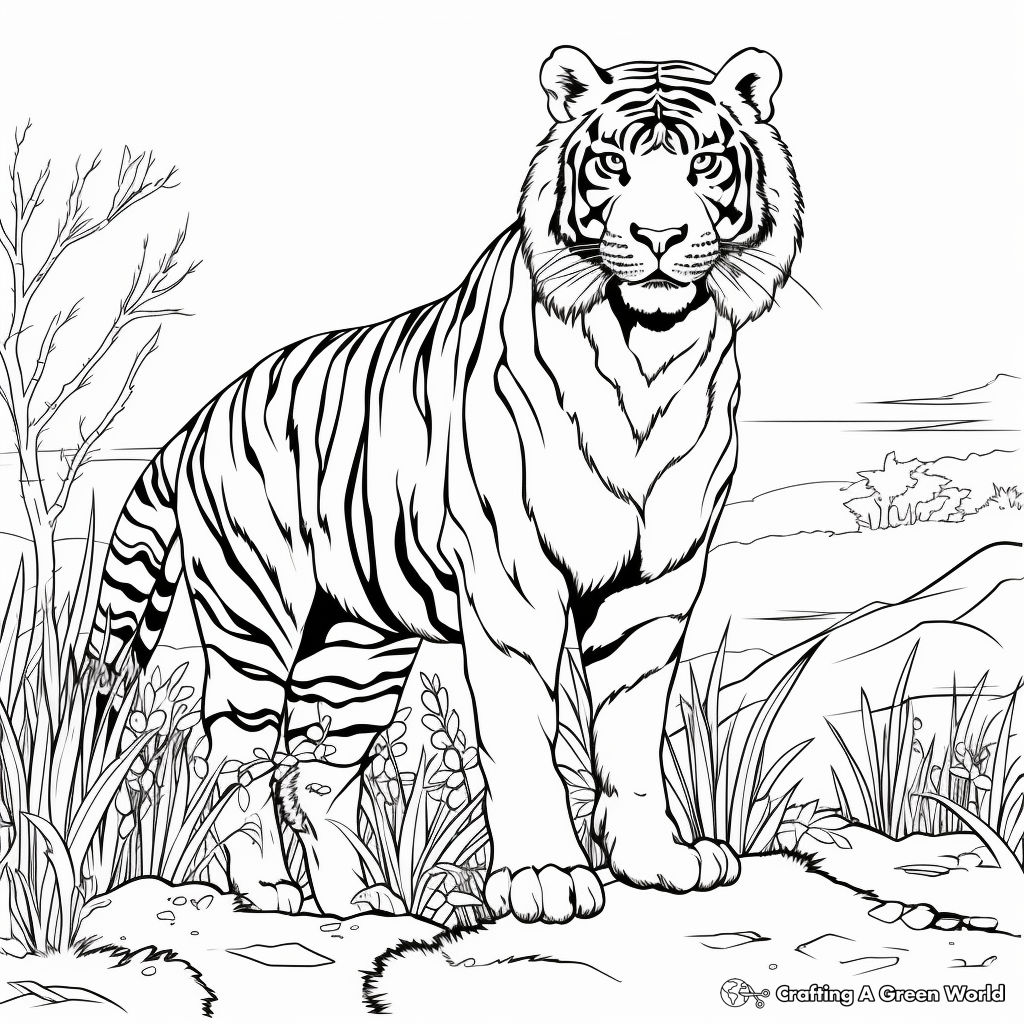 Siberian Tiger Coloring Pages - Free & Printable!