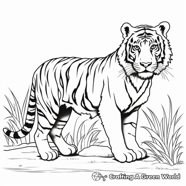Siberian Tiger Coloring Pages - Free &amp; Printable!