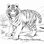 Siberian Tiger in the Snow Coloring Pages 2