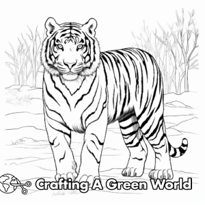 Siberian Tiger Coloring Pages - Free &amp; Printable!