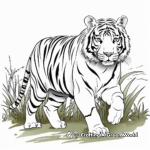 Siberian Tiger in the Wild Coloring Pages 2