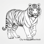 Siberian Tiger in the Wild Coloring Pages 3