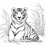 Siberian Tiger Relaxing Coloring Pages 2