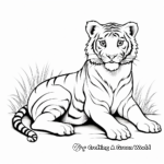 Siberian Tiger Relaxing Coloring Pages 3