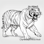 Siberian Tiger Roaring Coloring Pages 1
