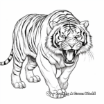 Siberian Tiger Roaring Coloring Pages 4