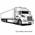 Side View of Semi Truck Trailer Coloring Pages 1