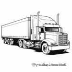 Side View of Semi Truck Trailer Coloring Pages 2