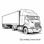 Side View of Semi Truck Trailer Coloring Pages 3