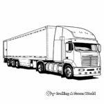 Side View of Semi Truck Trailer Coloring Pages 4