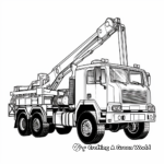 Sidelifter Crane Truck Coloring Pages for Adults 2