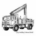 Sidelifter Crane Truck Coloring Pages for Adults 4