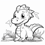 Simple and Cute Dinosaur Coloring Pages 4