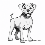 Simple and Fun Cane Corso Coloring Pages for Toddlers 3