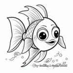 Simple And Sweet Angelfish Coloring Pages for Kids 1