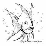 Simple And Sweet Angelfish Coloring Pages for Kids 2