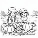 Simple Autumn Harvest Coloring Pages for Kids 2