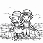 Simple Autumn Harvest Coloring Pages for Kids 4