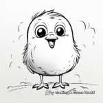 Simple Baby Bird in Cracked Egg Coloring Pages for Children 4