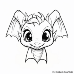 Simple Baby Dragon Head Coloring Pages for Children 1