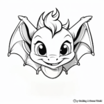 Simple Baby Dragon Head Coloring Pages for Children 2