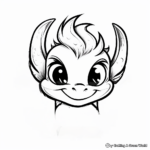 Simple Baby Dragon Head Coloring Pages for Children 3