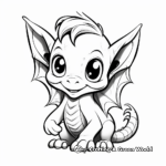 Simple Baby Dragon Head Coloring Pages for Children 4