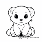 Simple Baby Ferret Coloring Pages for Kids 3